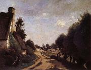 Corot Camille Une Route pres d'Arras oil painting artist